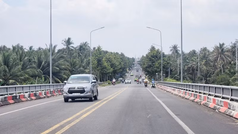 Tuyến Quốc lộ 63, đoạn qua xã Châu Thành, tỉnh An Giang.