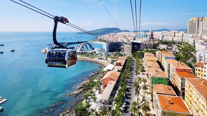 Cáp treo Hòn Thơm, đặc khu Phú Quốc.