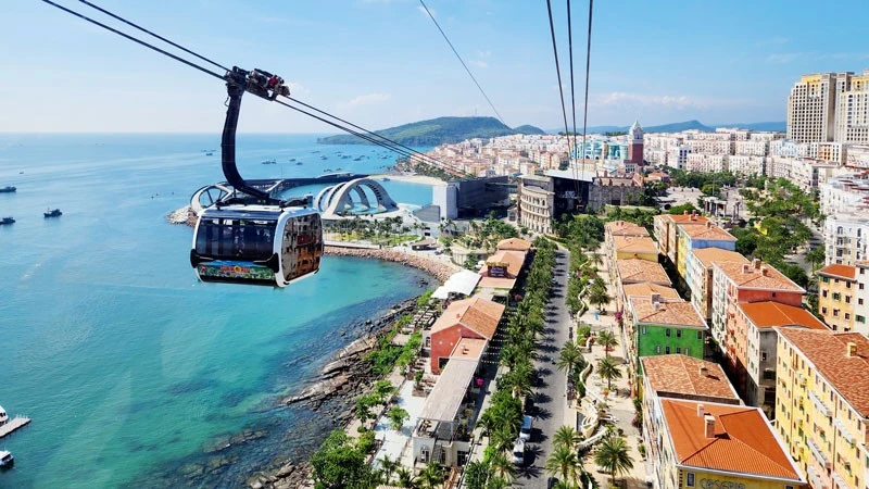 Cáp treo Hòn Thơm, đặc khu Phú Quốc.