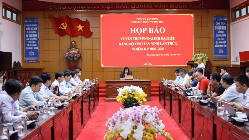 Tỉnh ủy Tây Ninh tổ chức họp báo tuyên truyền Đại hội đại biểu Đảng bộ tỉnh Tây Ninh lần thứ I, nhiệm kỳ 2025-2030.