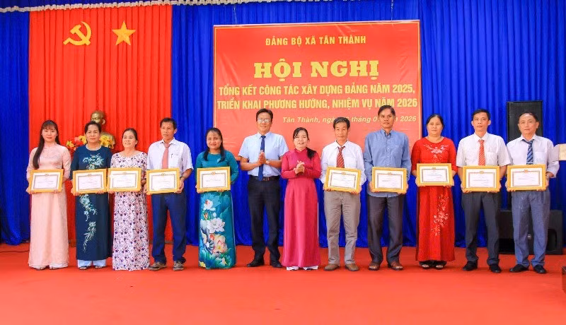 Đảng ủy xã Tân Thành tổng kết năm 2025 và triển khai thực hiện Nghị quyết 2026