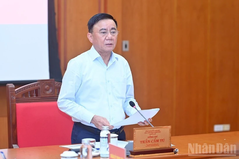Ủy viên Bộ Chính trị, Thường trực Ban Bí thư Trần Cẩm Tú. (Ảnh: ĐĂNG KHOA)