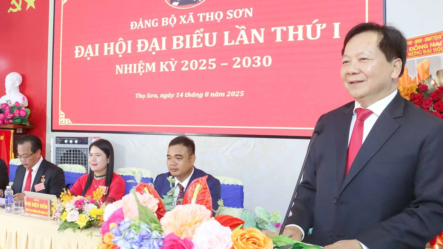 Tỉnh ủy viên, Phó Chủ tịch Hội đồng nhân dân tỉnh Đồng Nai Trần Văn Mi phát biểu chỉ đạo Đại hội