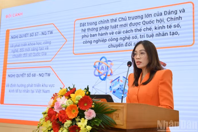 Tiến sĩ Nguyễn Hiền Phương - Tổng Giám đốc Vietnamobile cho rằng Nghị quyết 57-NQ/TW và Nghị quyết 68-NQ/TW khi được đặt trong chỉnh thể các chủ trương lớn của Đảng và hệ thống pháp luật mới đã mở ra một không gian chính sách vừa đồng bộ vừa mang tính đột phá cho khu vực kinh tế tư nhân. (Ảnh: Thế Đại)