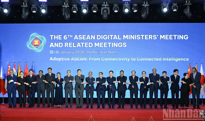Các thành viên ASEAN tại Hội nghị Bộ trưởng số ASEAN (ADGSOM) lần thứ 6. Ảnh: TRẦN HẢI