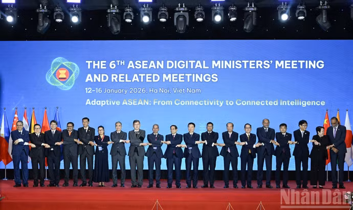 Các thành viên ASEAN tại Hội nghị Bộ trưởng số ASEAN (ADGSOM) lần thứ 6. Ảnh: TRẦN HẢI