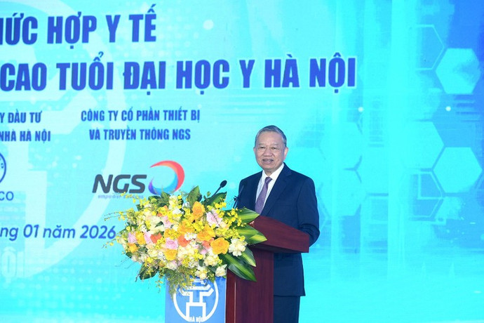 Tổng Bí thư Tô Lâm phát biểu tại lễ khởi công.