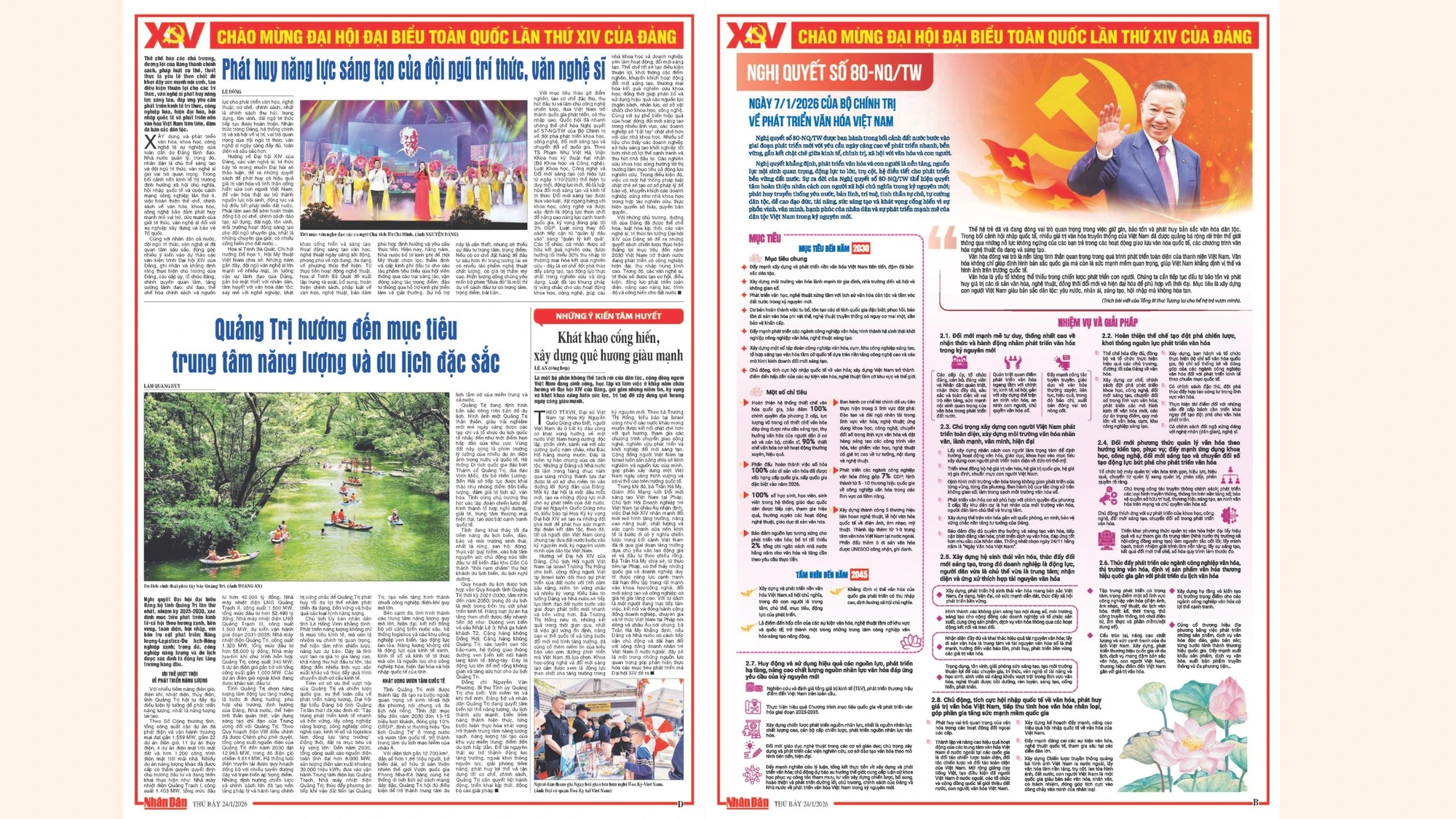 Phụ trương Đại hội đại biểu toàn quốc lần thứ XIV của Đảng - Ngày 24/1/2026