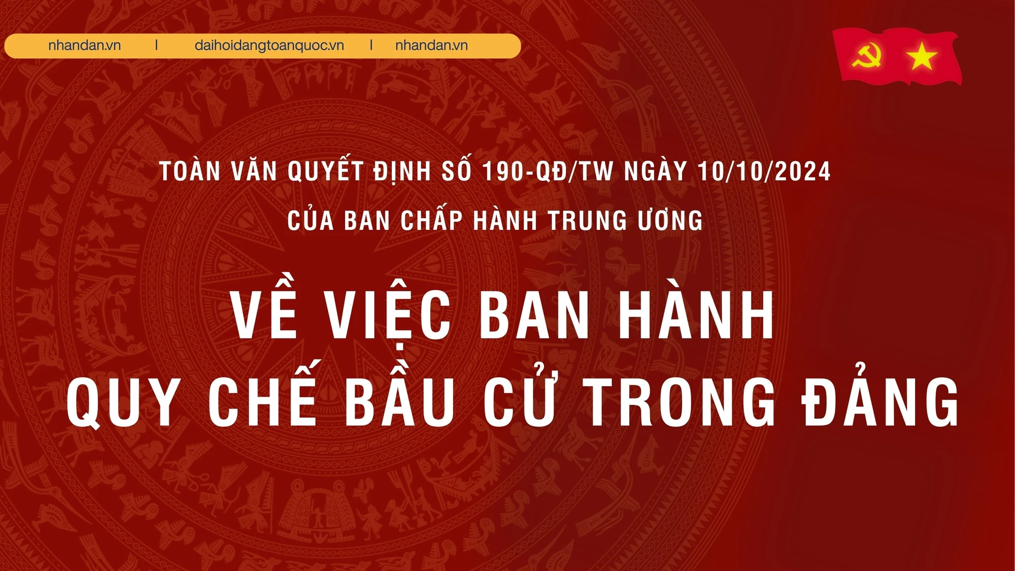 Quyết định 190-QĐ/TW về quy chế bầu cử trong Đảng