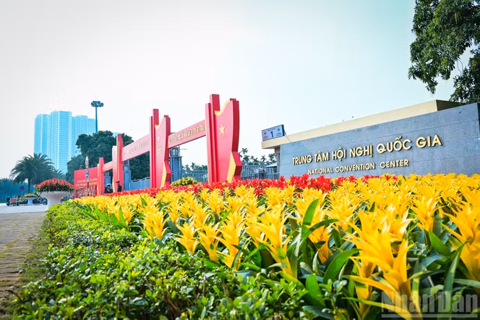 Trung tâm Hội nghị Quốc gia, nơi diễn ra Đại hội đại biểu toàn quốc lần thứ XIV của Đảng.