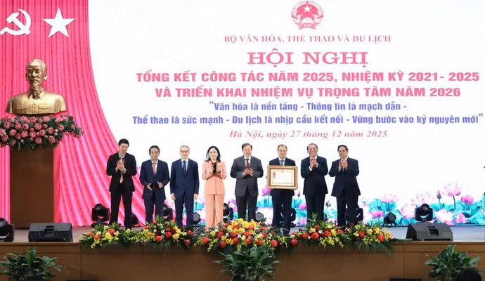 Hội nghị tổng kết ngành năm 2025. (Ảnh: Bộ Văn hóa, Thể thao và Du lịch cung cấp)
