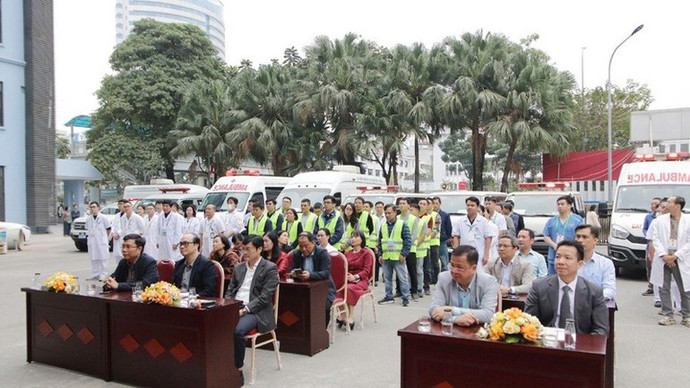 Các đại biểu, các đơn vị tham dự lễ xuất quân.