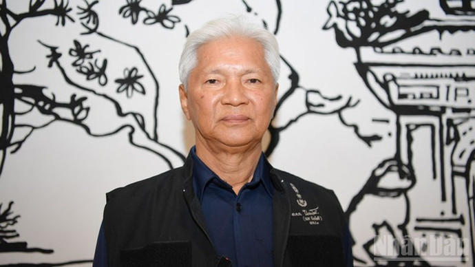 Ông Thái Mạnh Hùng, Ủy viên Ban Chấp hành Hội Thái Việt thủ đô Bangkok và vùng phụ cận. (Ảnh: XUÂN SƠN)