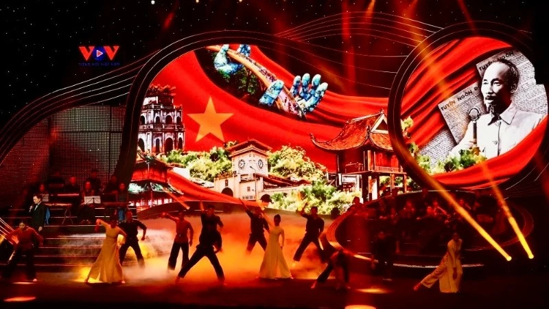 Chương trình “Với Đảng vẹn toàn niềm tin yêu” hướng tới chào mừng Đại hội đại biểu toàn quốc lần thứ XIV của Đảng. (Ảnh: VOV)