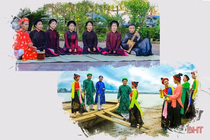 Ca trù và dân ca ví, giặm là những nét văn hóa độc đáo của Hà Tĩnh được UNESCO công nhận là di sản văn hóa phi vật thể đại diện của nhân loại. (Ảnh: Báo Hà Tĩnh)