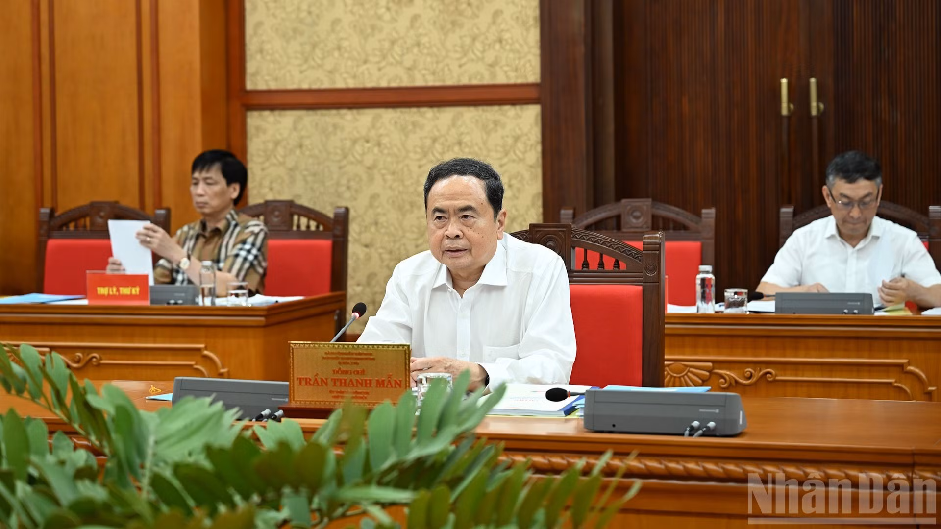 Chủ tịch Quốc hội Trần Thanh Mẫn phát biểu mở đầu cuộc làm việc.