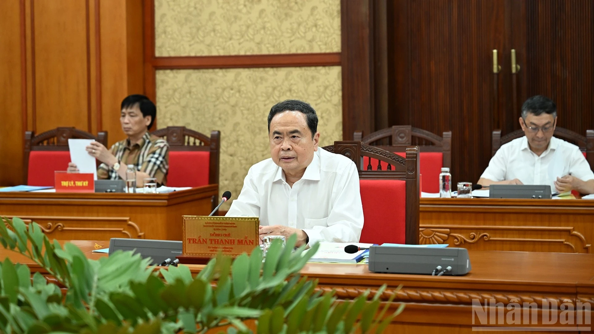 Chủ tịch Quốc hội Trần Thanh Mẫn phát biểu mở đầu cuộc làm việc.