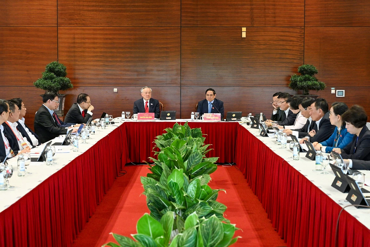 Quang cảnh buổi họp Đoàn đại biểu Đảng bộ Chính phủ chiều 20/1.