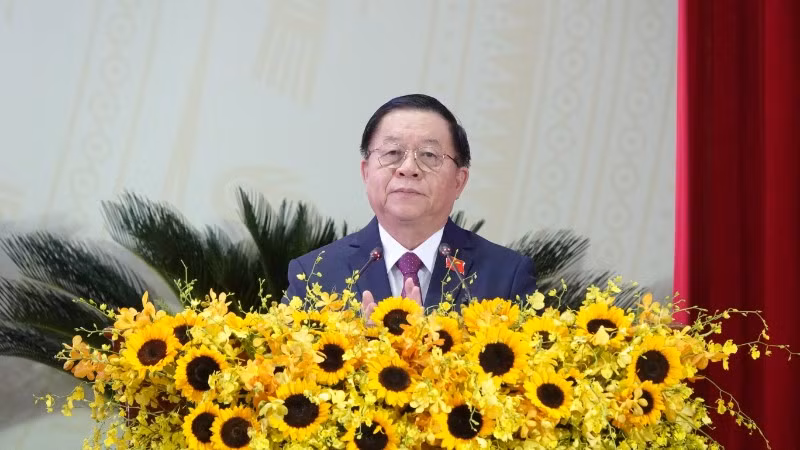 Đồng chí Nguyễn Trọng Nghĩa phát biểu chỉ đạo tại đại hội.