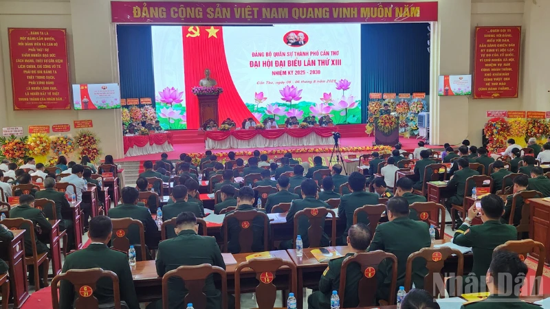 Quang cảnh Đại hội Đảng bộ Quân sự thành phố Cần Thơ lần thứ XIII, nhiệm kỳ 2025-2030