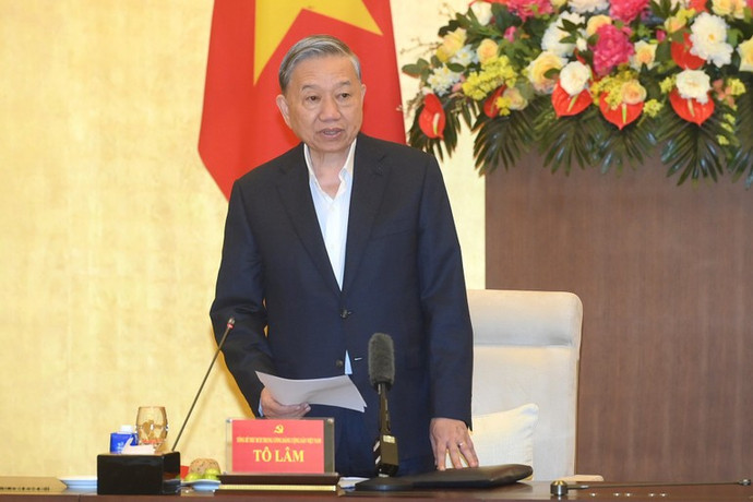 Tổng Bí thư Tô Lâm phát biểu tại Hội nghị. (Ảnh: ĐĂNG KHOA)