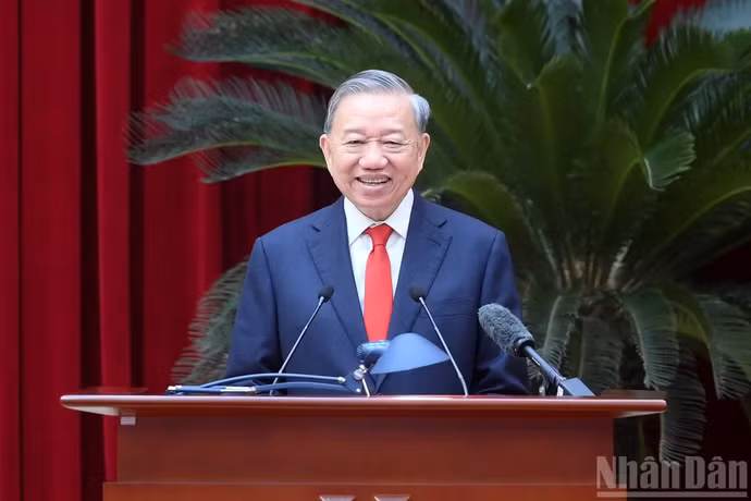 Tổng Bí thư, Chủ tịch nước Tô Lâm phát biểu chỉ đạo, giao nhiệm vụ.