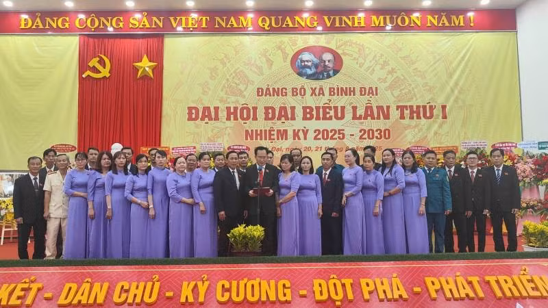 Đảng bộ xã Bình Đại tổ chức Đại hội đại biểu lần thứ nhất, nhiệm kỳ 2025-2030.