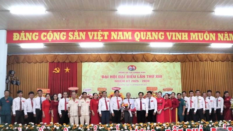 Đại hội đại biểu Đảng bộ xã Lương Phú đặt mục tiêu xây dựng xã nông thôn mới nâng cao trước năm 2030.
