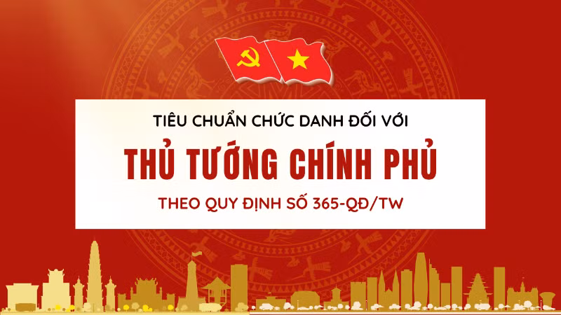 [Infographic] Tiêu chuẩn chức danh Thủ tướng Chính phủ theo Quy định 365