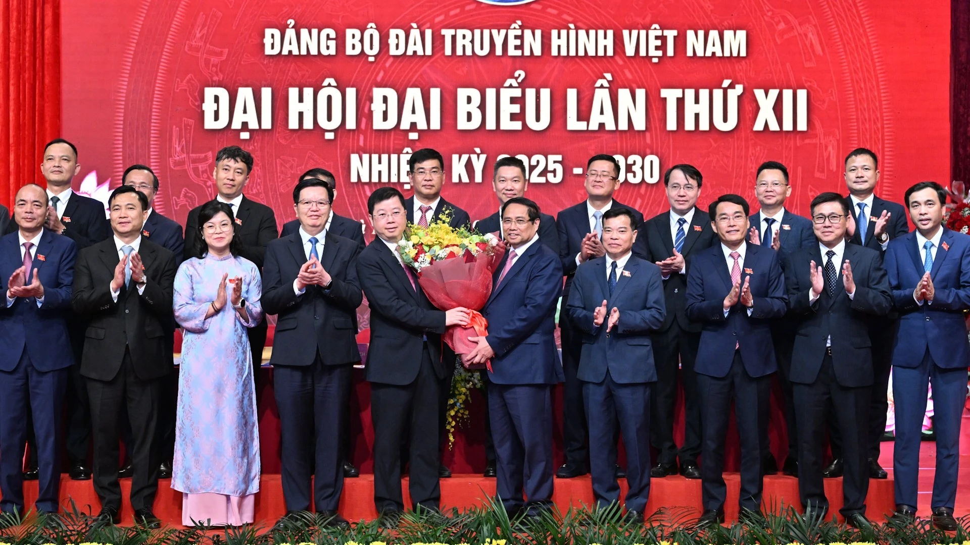 Bí thư Đảng ủy Chính phủ, Thủ tướng Chính phủ Phạm Minh Chính chúc mừng Ban Chấp hành Đảng bộ Đài Truyền hình Việt Nam nhiệm kỳ 2025-2030.