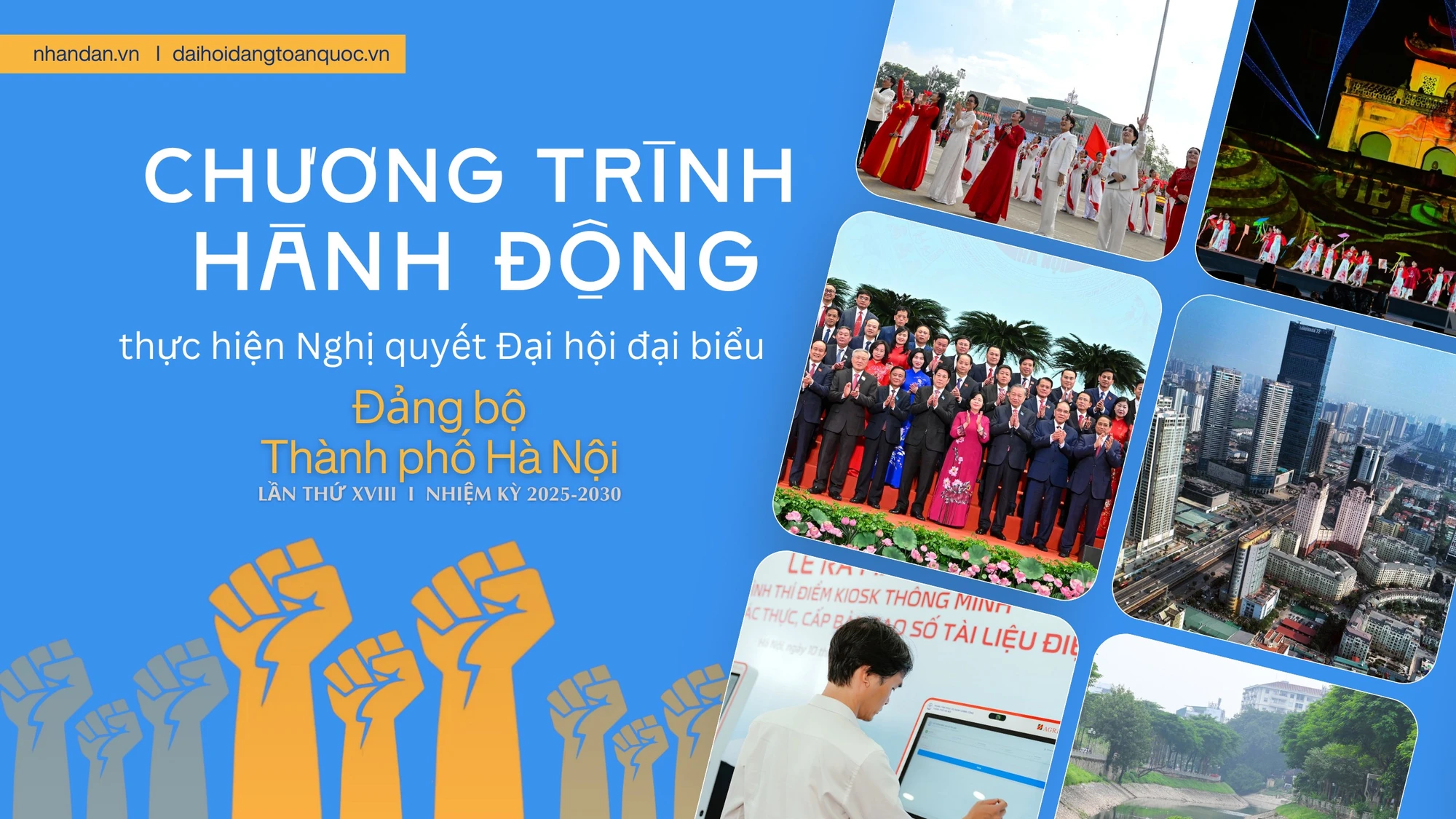 Chương trình hành động thực hiện Nghị quyết Đại hội đại biểu Đảng bộ thành phố Hà Nội lần thứ XVIII, nhiệm kỳ 2025-2030