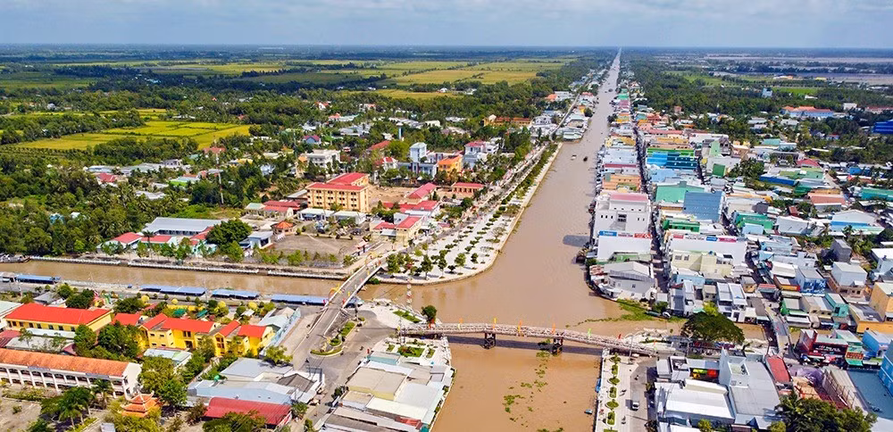 Xã Phước Long (Cà Mau) đang nỗ lực phấn đấu sớm trở thành phường. (Ảnh: HỮU THỌ)
