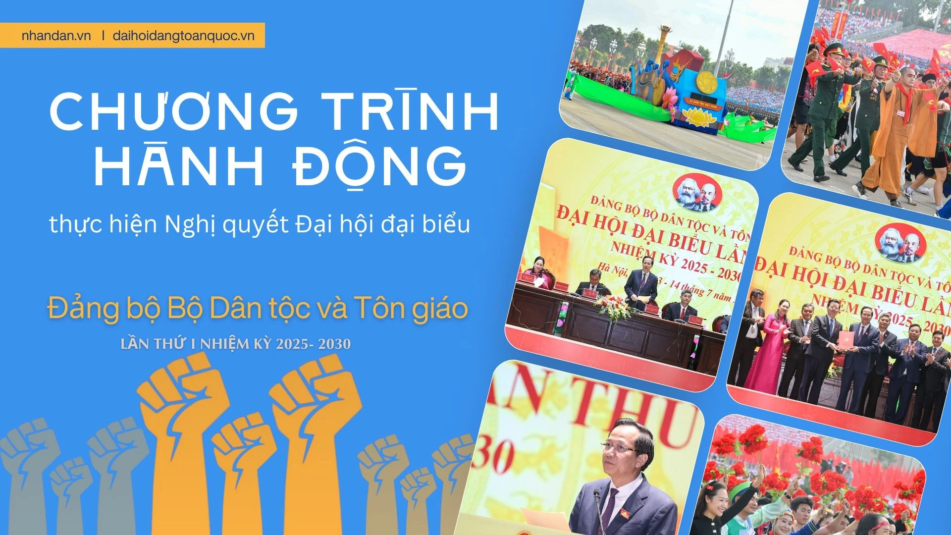 Chương trình hành động thực hiện Nghị quyết Đại hội đại biểu Đảng bộ Bộ Dân tộc và Tôn giáo lần thứ I, nhiệm kỳ 2025-2030