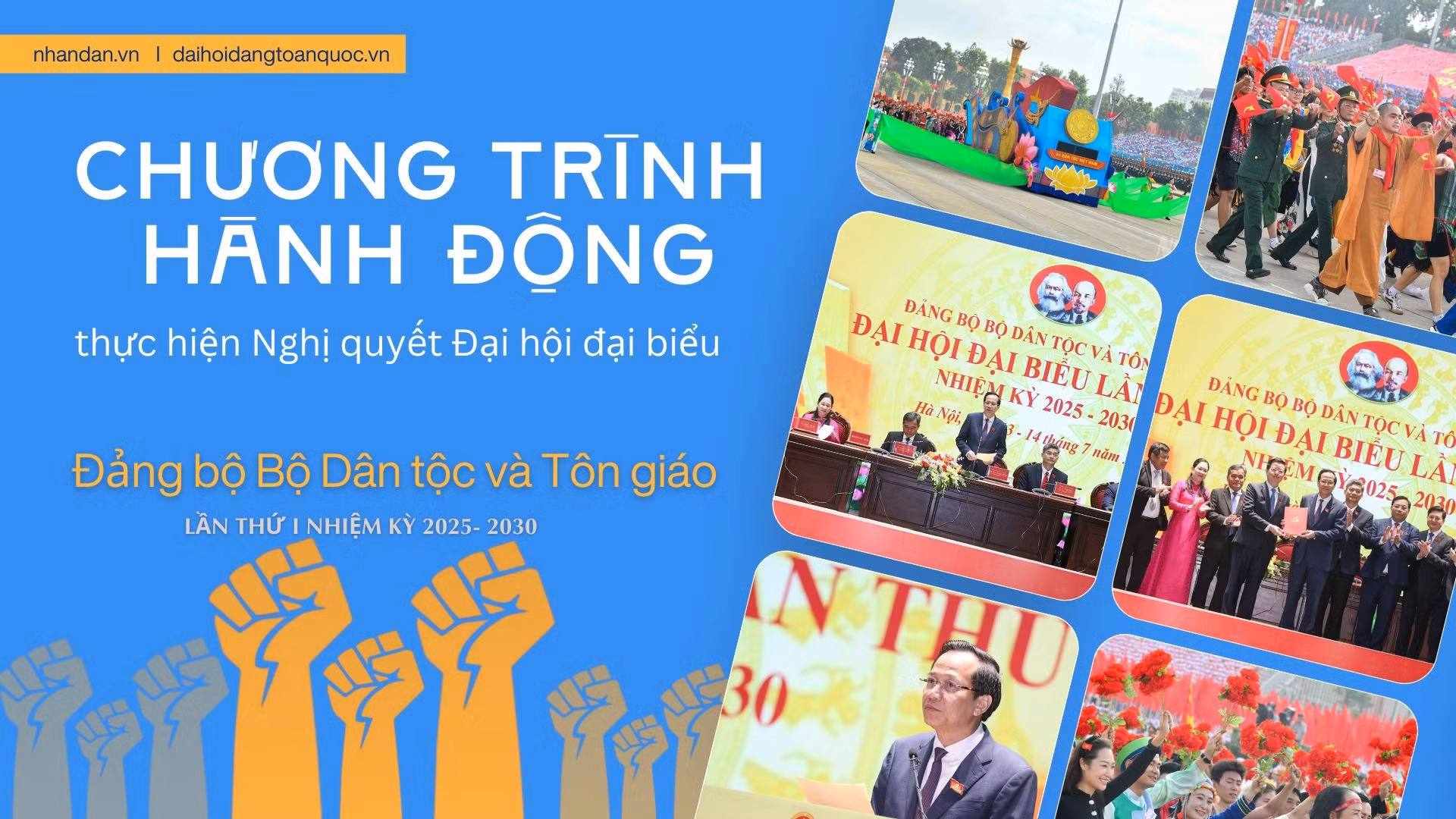 Chương trình hành động thực hiện Nghị quyết Đại hội đại biểu Đảng bộ Bộ Dân tộc và Tôn giáo lần thứ I, nhiệm kỳ 2025-2030