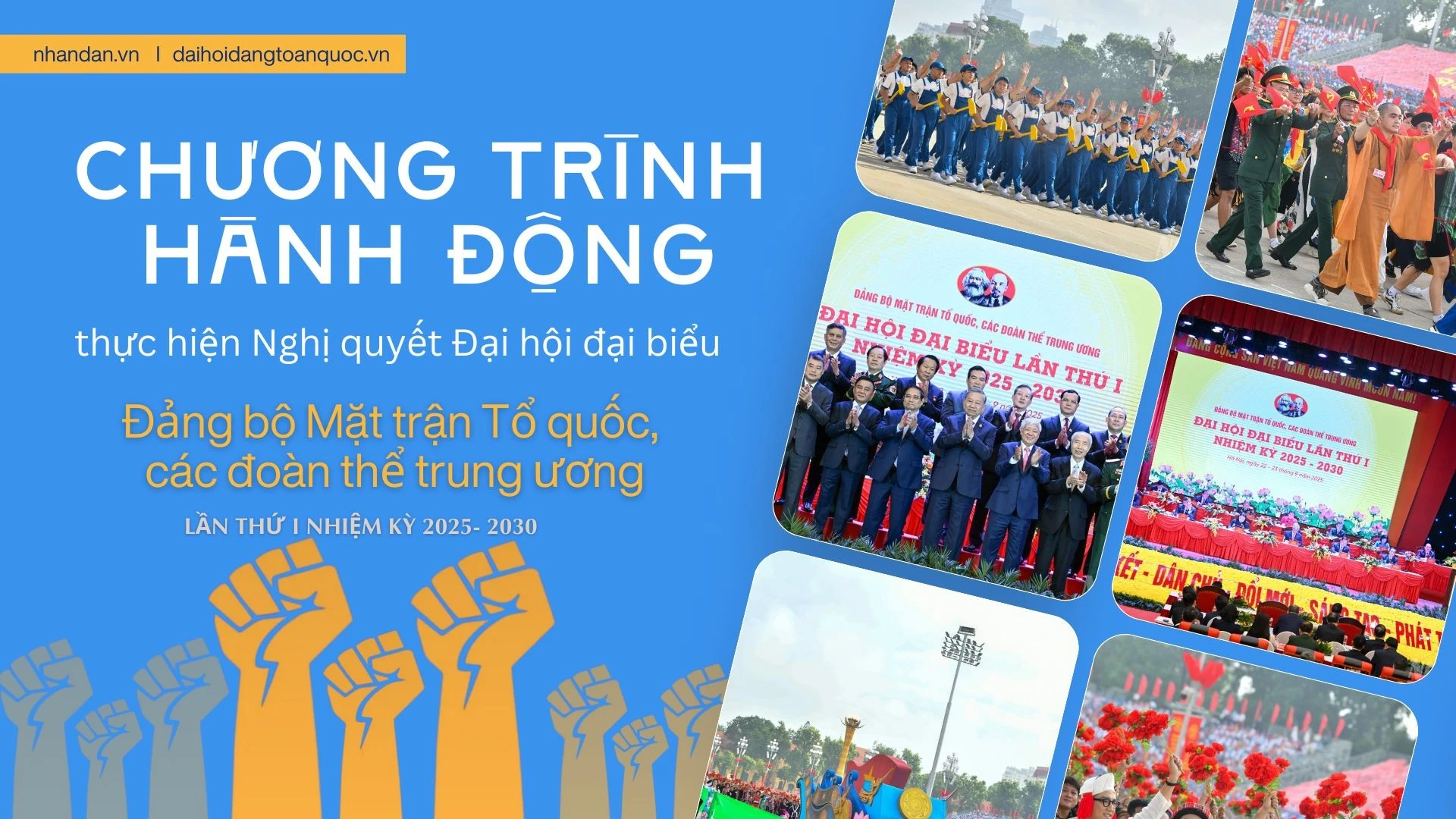 Chương trình hành động của Ban Chấp hành Đảng bộ thực hiện Nghị quyết Đại hội đại biểu Đảng bộ Mặt trận Tổ quốc, các đoàn thể trung ương lần thứ I, nhiệm kỳ 2025-2030