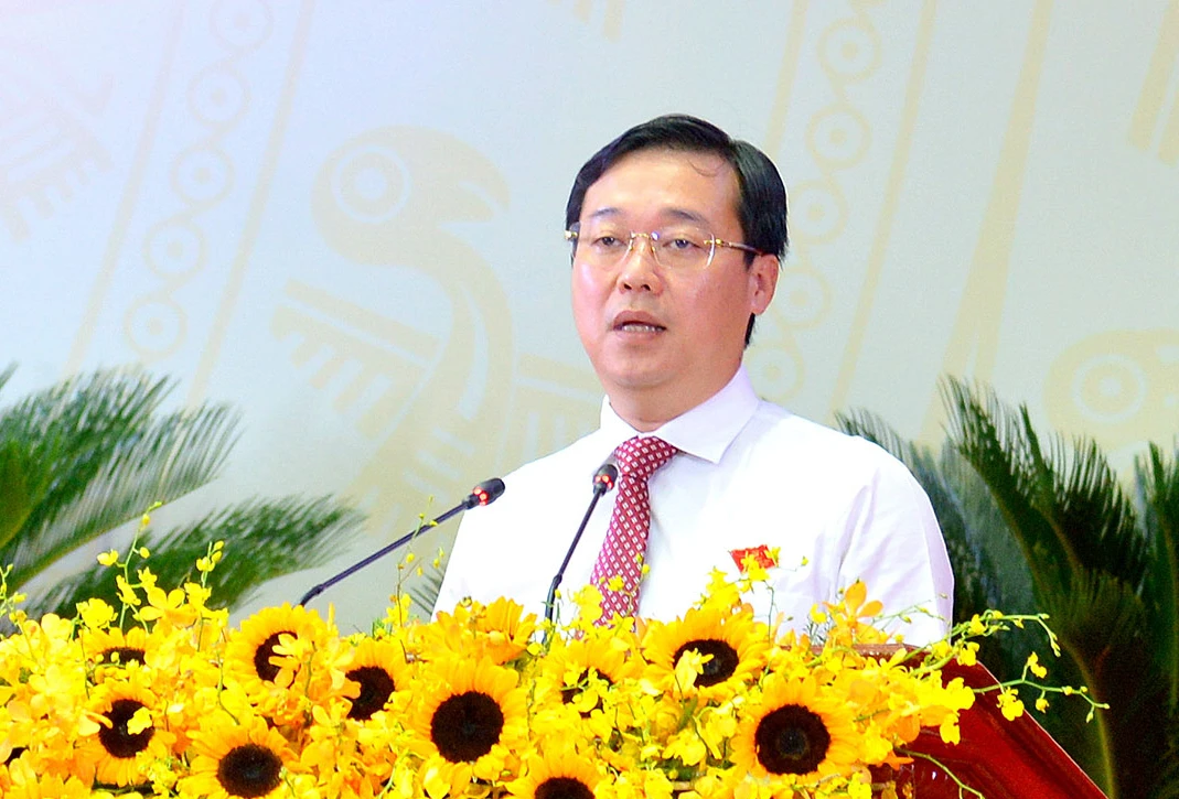 Bí thư Tỉnh ủy Đồng Tháp Lê Quốc Phong phát biểu.