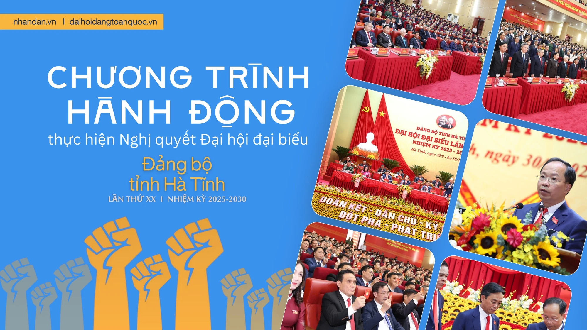 Chương trình hành động thực hiện Nghị quyết Đại hội đại biểu Đảng bộ tỉnh Hà Tĩnh lần thứ XX, nhiệm kỳ 2025-2030