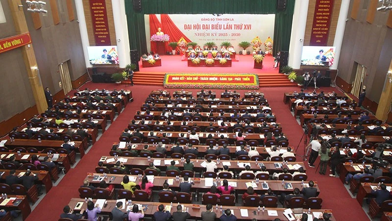 Đại hội đại biểu Đảng bộ tỉnh Sơn La lần thứ XVI, nhiệm kỳ 2025-2030 được tổ chức tại Trung tâm hội nghị tỉnh Sơn La.
