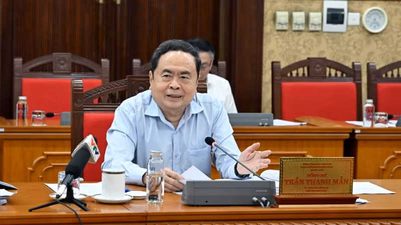 Chủ tịch Quốc hội Trần Thanh Mẫn chủ trì cuộc làm việc.