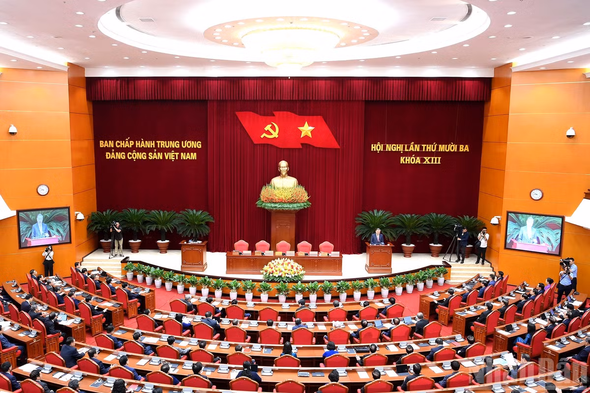 Bế mạc Hội nghị lần thứ 13 Ban Chấp hành Trung ương Đảng khóa XIII. (ẢNH: ĐĂNG KHOA)