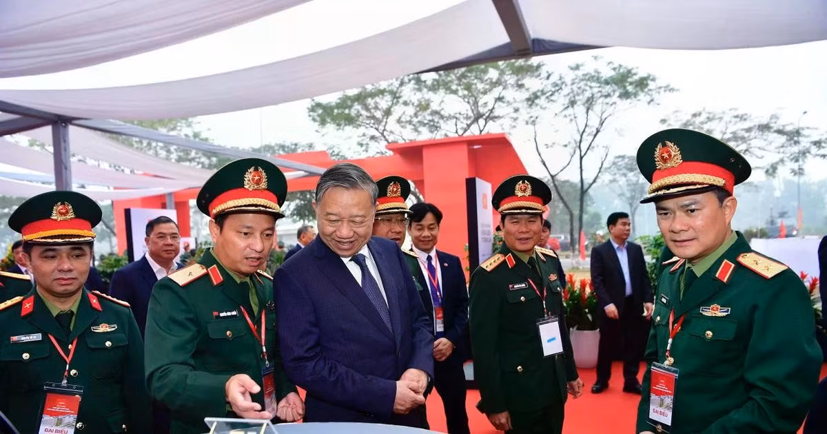 Tổng Bí thư Tô Lâm dự lễ khai trương nhà máy chip của Tập đoàn Viettel vào sáng 16/1 tại Hà Nội.