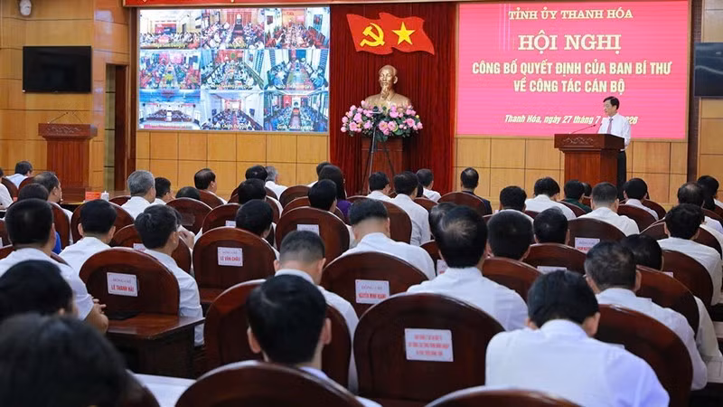 Công bố quyết định của Ban Bí thư về công tác cán bộ ở Thanh Hóa