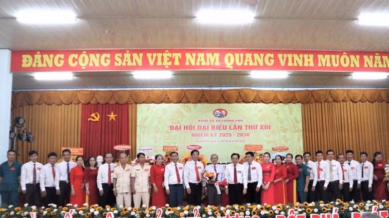 Đại hội đại biểu Đảng bộ xã Lương Phú đặt mục tiêu xây dựng xã nông thôn mới nâng cao trước năm 2030.
