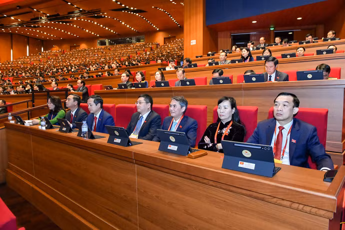 Các đại biểu đoàn Bắc Ninh dự phiên trù bị của Đại hội đại biểu toàn quốc lần thứ XIV.