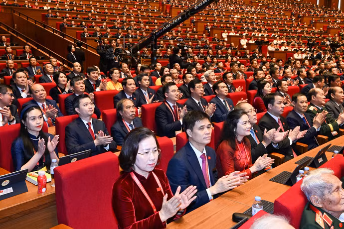 Các đại biểu Đoàn Mặt trận Tổ quốc và các Đoàn thể Trung ương dự khai mạc Đại hội.