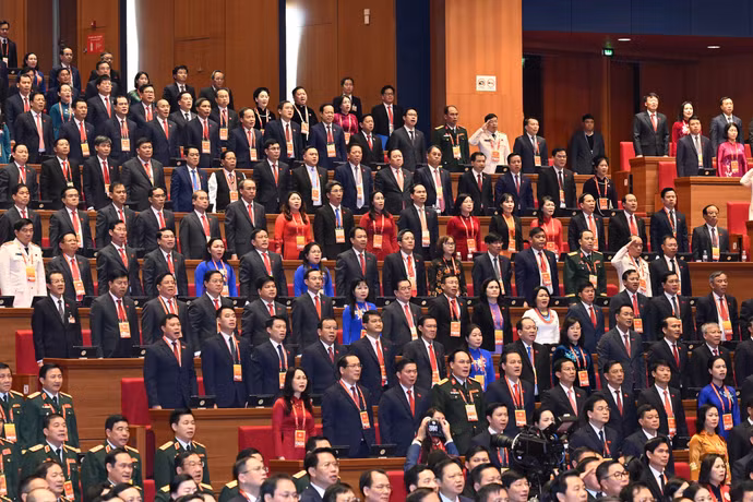 Dự Đại hội có 1.586 đại biểu, đại diện cho hơn 5,6 triệu đảng viên trong toàn Đảng.