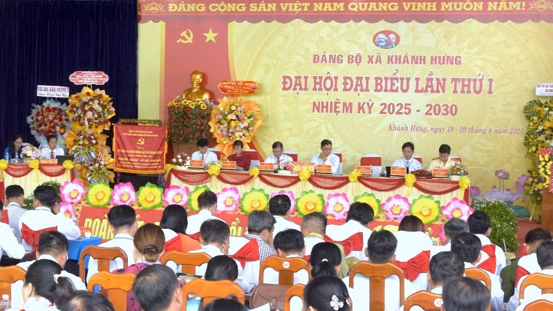 Đại hội đại biểu Đảng bộ xã Khánh Hưng (tỉnh Cà Mau) lần thứ nhất, nhiệm kỳ 2025-2030.