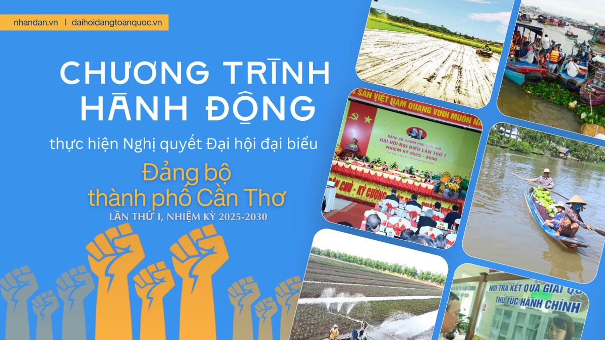 Chương trình hành động thực hiện Nghị quyết Đại hội đại biểu Đảng bộ thành phố Cần Thơ lần thứ I, nhiệm kỳ 2025-2030