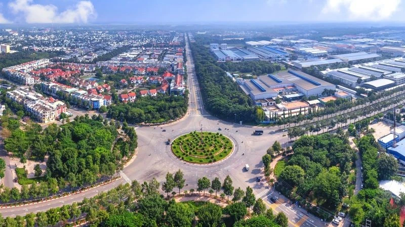 Khu công nghiệp và đô thị Mỹ Phước 2 tại phường Bến Cát, Thành phố Hồ Chí Minh.