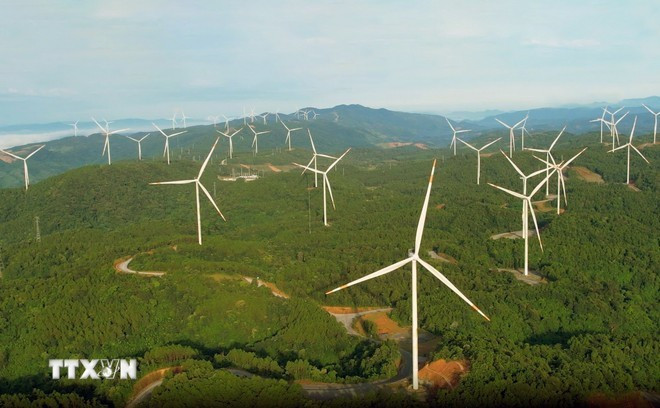 Điện gió góp phần không nhỏ trong việc bảo đảm an ninh năng lượng của tỉnh Quảng Trị. (Ảnh: Nguyên Linh/TTXVN)